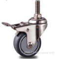 2` inch Stainless steel bracket PT light duty casters with brakes